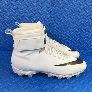 Nike Force Savage Shark 880109-105 Men's Shoes 11.5 Football Cleats White Grey